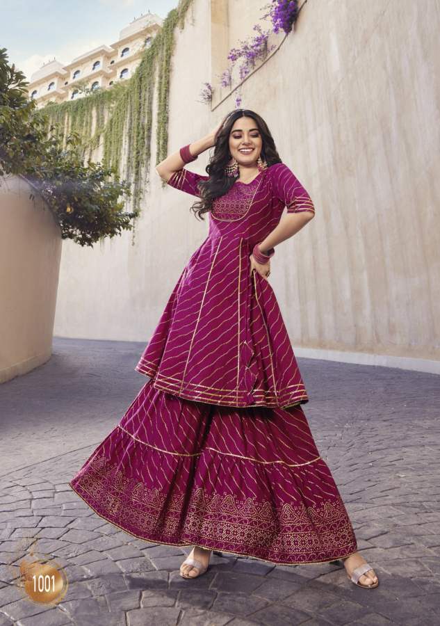 Lavish New Designer Festive Wear Embroidery Heavy Kurti With Bottom Collection